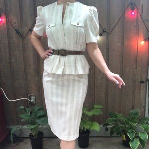 Vintage 80’s Safari Skirt Suite